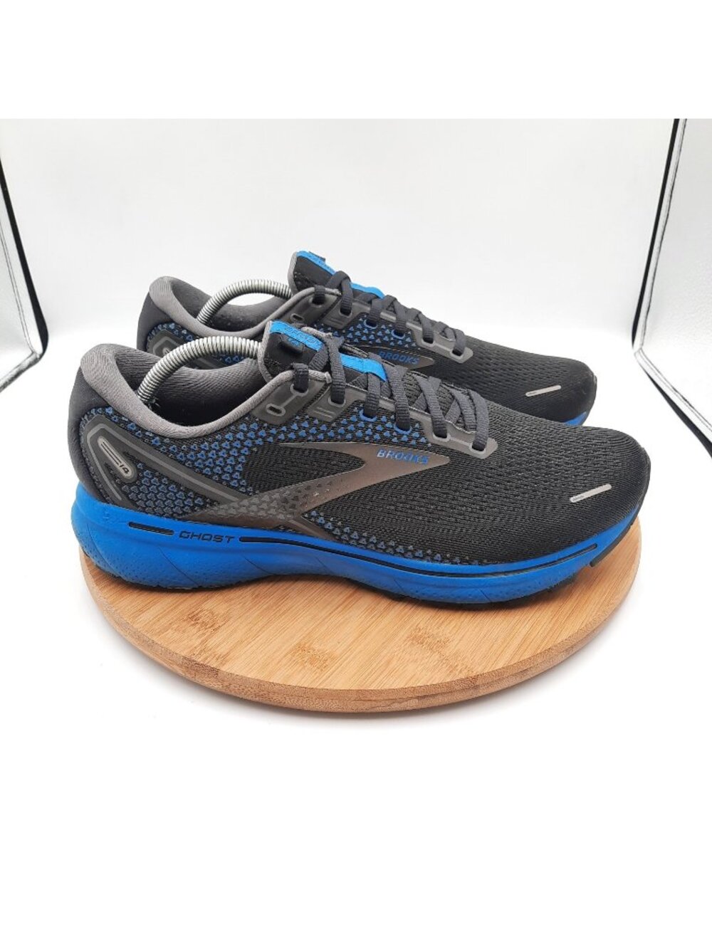 Brooks Ghost 14 Mens Size 11.5 Shoes Black Blue Athletic Running Sneakers